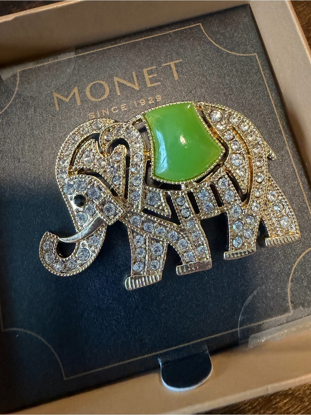 Elephant MONET Brooch. NIB - Picture 2 of 3